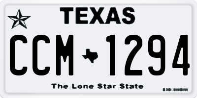 TX license plate CCM1294