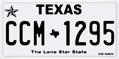TX license plate CCM1295