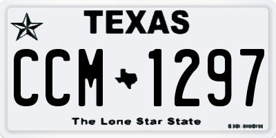 TX license plate CCM1297