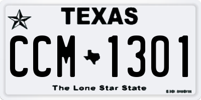 TX license plate CCM1301