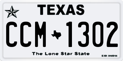 TX license plate CCM1302