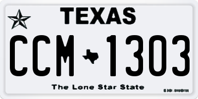 TX license plate CCM1303