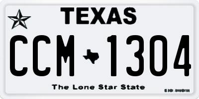 TX license plate CCM1304