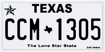 TX license plate CCM1305
