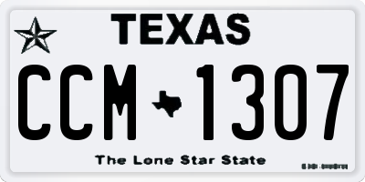 TX license plate CCM1307