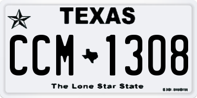 TX license plate CCM1308