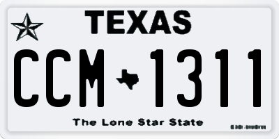 TX license plate CCM1311