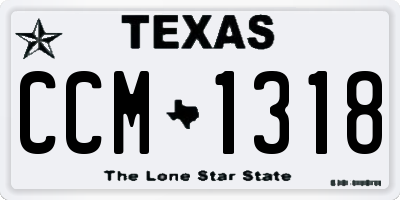 TX license plate CCM1318
