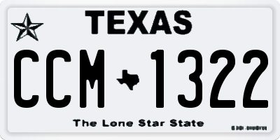 TX license plate CCM1322