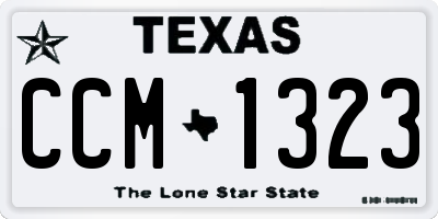 TX license plate CCM1323