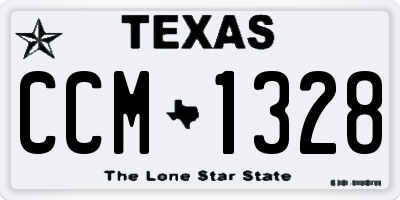 TX license plate CCM1328