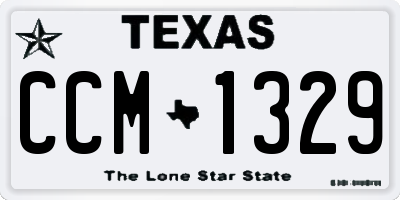 TX license plate CCM1329