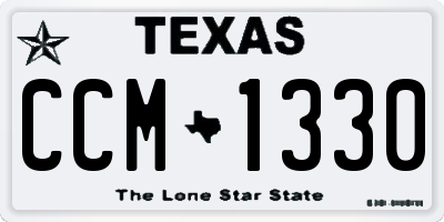 TX license plate CCM1330