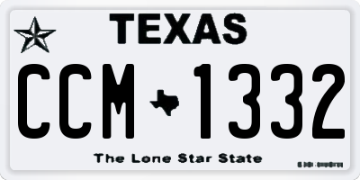 TX license plate CCM1332