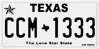 TX license plate CCM1333