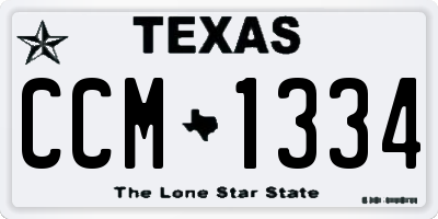 TX license plate CCM1334