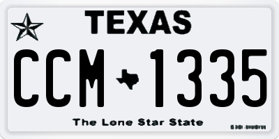 TX license plate CCM1335