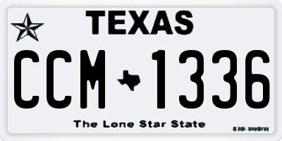 TX license plate CCM1336