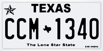 TX license plate CCM1340