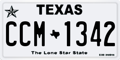 TX license plate CCM1342