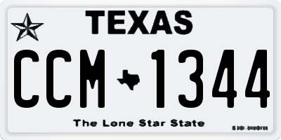 TX license plate CCM1344
