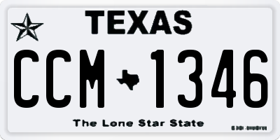 TX license plate CCM1346