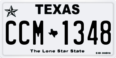 TX license plate CCM1348