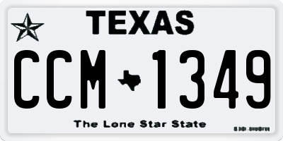 TX license plate CCM1349
