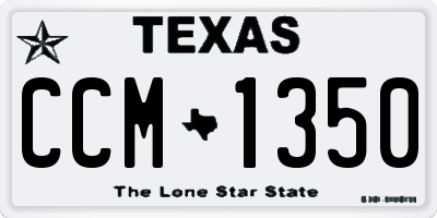 TX license plate CCM1350