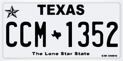TX license plate CCM1352