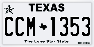 TX license plate CCM1353