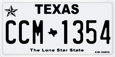 TX license plate CCM1354
