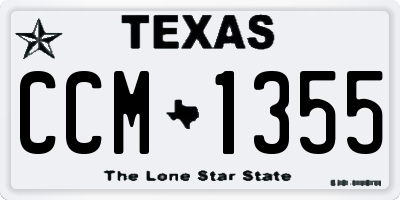 TX license plate CCM1355