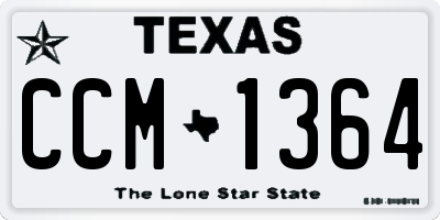 TX license plate CCM1364