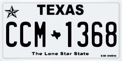 TX license plate CCM1368
