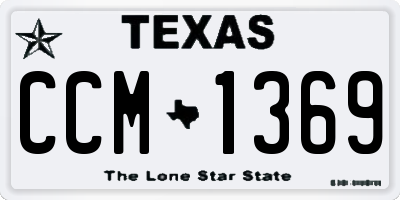 TX license plate CCM1369