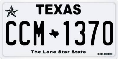 TX license plate CCM1370