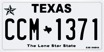 TX license plate CCM1371