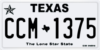TX license plate CCM1375