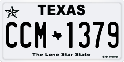 TX license plate CCM1379