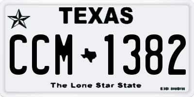 TX license plate CCM1382