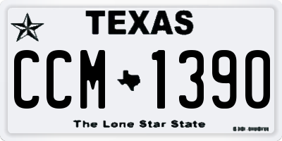 TX license plate CCM1390