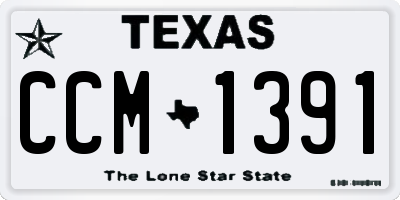 TX license plate CCM1391