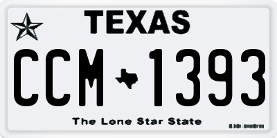 TX license plate CCM1393