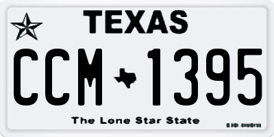 TX license plate CCM1395