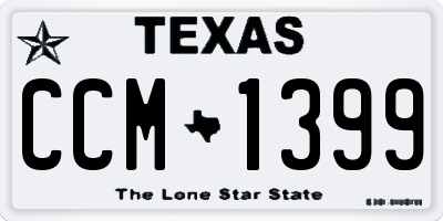 TX license plate CCM1399