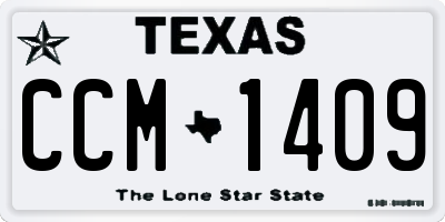 TX license plate CCM1409