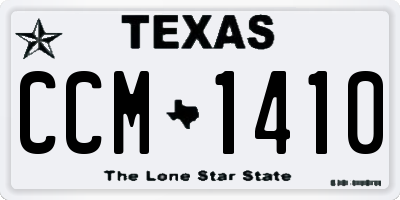 TX license plate CCM1410