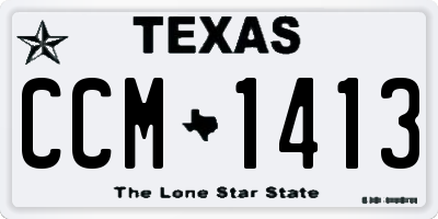 TX license plate CCM1413