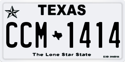TX license plate CCM1414
